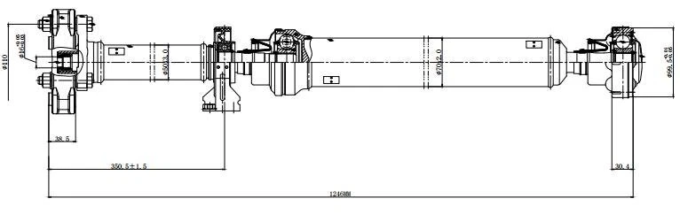 Rear Drive Shaft Assembly Driveshaft For 2003-2010 Porsche Cayenne VW Touareg Foto 3 de 4