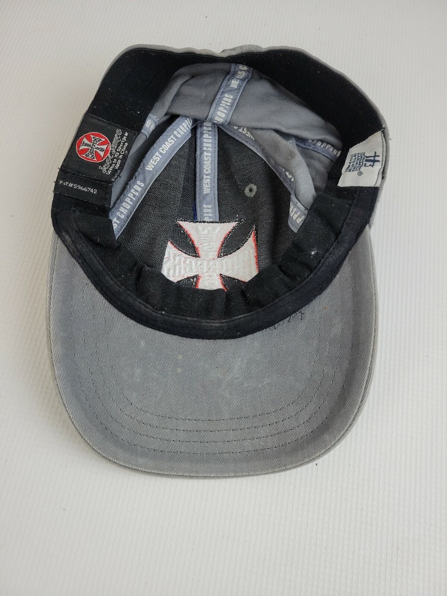 West Coast Choppers Gray Hat Baseball Cap Stretch Fit Jesse James
