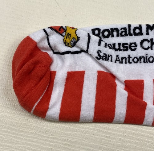 Ronald McDonald House Charities San Antonio Red & White Striped Pair Of Socks - Picture 16 of 24