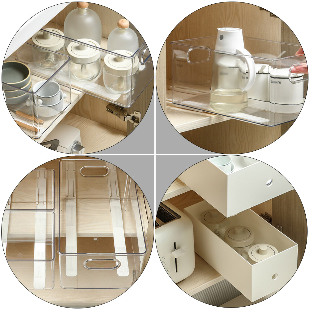  4 Pcs Storage Box Rail The Hips Drawer Slide Track Heavy Duty Slides Guide