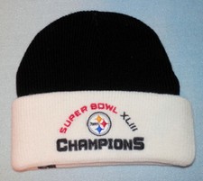 Vintage Pittsburgh Steelers SUPER BOWL XLIII Knit Tossle Cap, NFL Football Hat