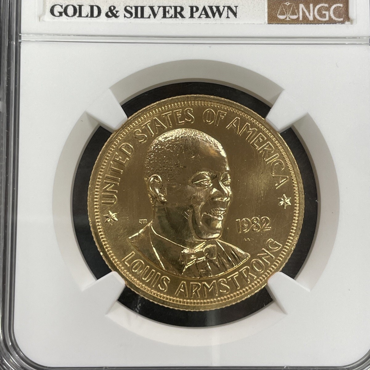 1982 Louis Armstrong One Ounce Gold MS65 Pawn Stars Gold And