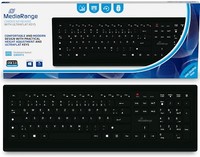 Mediarange Tastatur Schwarz Mit Ultraflachen Tasten Qwertz Kabelgebundene