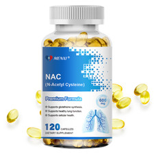 N-Acetyl L-Cysteine  NAC 120 CAPS Gluten free 600Mg Non GMO 120pcs GLUTEN FREE