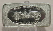 Vintage Mercer Raceabout 1913 Car 1 Troy Oz. .999 Silver Bar 113.15 per troy oz