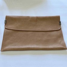 Stuart Weitzman Large Clutch/ipad/laptop Sleeve Bag Tan Supple Leather