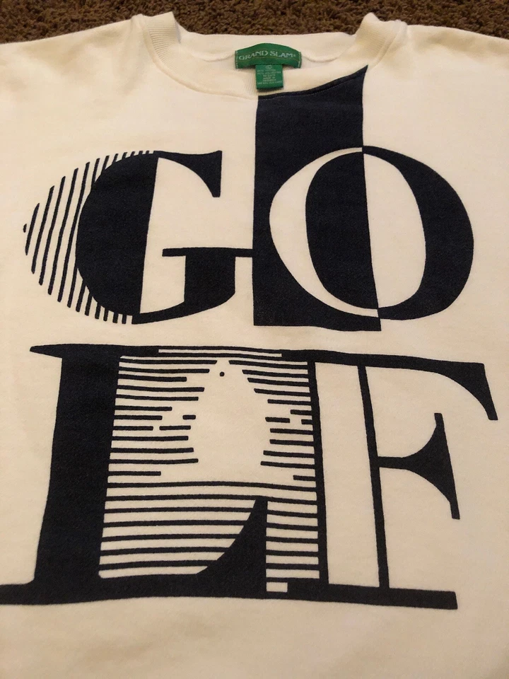 Vintage GOLF Crewneck Sweatshirt Grand Slam Size Large Retro White Soft - Image 4 of 4