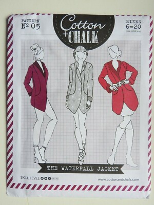 Cotton & Chalk Schnittmuster 05 Wasserfall Jacke Gr. 6 bis 20 UNGESCHNITTEN UNBENUTZT 