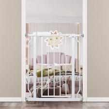 Narrow Auto Close Baby Gate 24-29 Inch Pressure Mounted for Stairs  Doorways