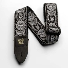 Ernie Ball Polypro Jacquard Guitar Strap, Silver Orleans