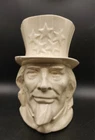 McCoy Pottery Uncle Sam Head Vase Planter White Vintage 7.25" High
