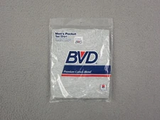 Vintage BVD Shirt Mens Extra Large XL Gray Single Stitch Pocket Tee Made in USA
