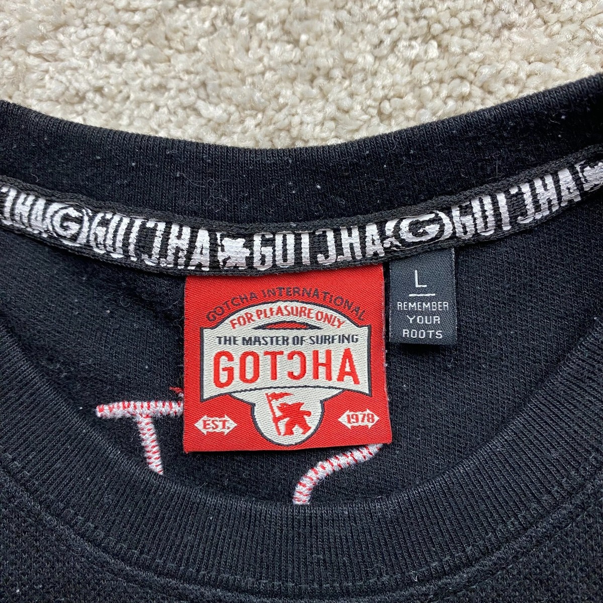 Gotcha Vintage Surf Skate Long-sleeve Shirt w/ Embroidered