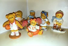 Cherished Teddies Figurine Lot Hockey Tennis Enesco Sport Collection Retired