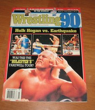 Wrestling 90 magazine HULK HOGAN Earthquake RIC FLAIR Larry Zbyszko JEFF Jarrett