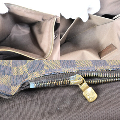 LOUIS VUITTON Brooklyn MM Shoulder Bag Damier Ebene Leather LOUIS VUITTON Brooklyn MM Shoulder Bag Damier Ebene Leather