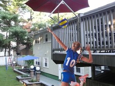 Volleyball Spike Trainer. For Permanent Wall Mounting