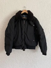 🔥 Polo Ralph Lauren® NWT RARE 90s Deadstock MA-1 Shearling Down Bomber Jacket
