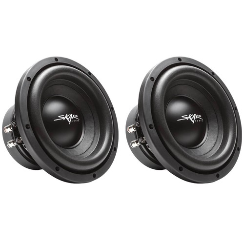 2 NEW SKAR AUDIO SDR-8 D2 8" 700W MAX POWER DUAL 2 OHM SUBWOOFERS - PAIR