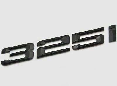 Glanz Schwarz 325i Auto Flach Buchstabe Nummer Hinten Kofferraum Kofferraum Deckel Abzeichen Emblem für BMW