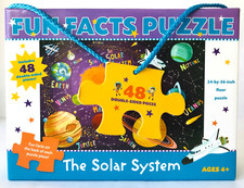 Fun Facts Solar System Puzzle Young Kids Complete 48 Large Pc Facts on Back