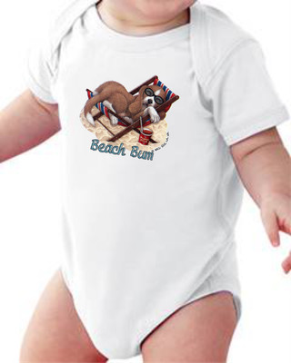 Infant Creeper Bodysuit One Piece T Shirt Beach Bum Puppy Dog Beach Chair K 723 Ebay Infant Creeper Bodysuit One Piece T Shirt Beach Bum Puppy Dog Beach Chair K 723 Ebay