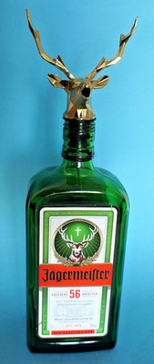 Jägermeister Flaschenausgießer Hirschkopf, Metall, gebraucht