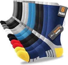 Work Boot Socks,6 Pairs Men'sSports Socks