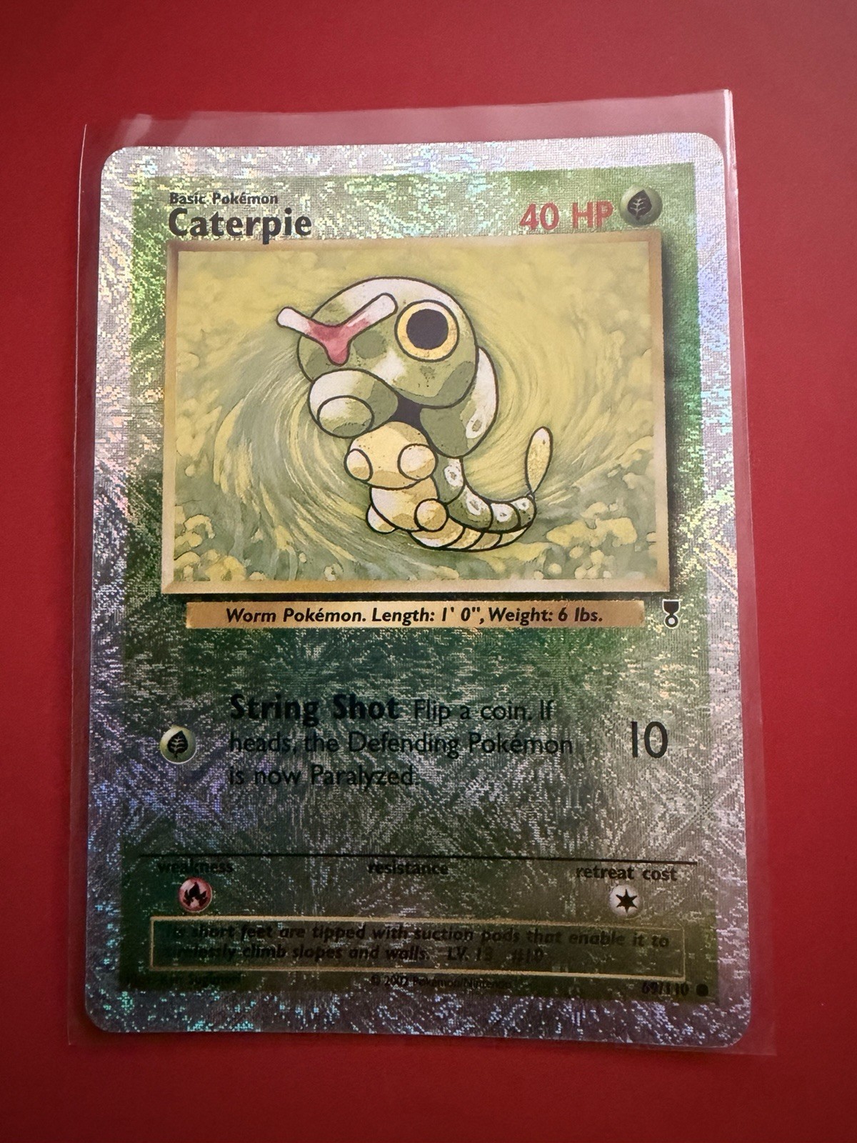 Pokémon TCG Caterpie Reverse Holo Card Legendary Collection 69/110
