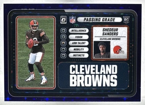 2025 Donruss Optic Shedeur Sanders Purple Stars (RAW)