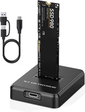M.2 NVMe & SATA to USB Adapter - USB 3.2 Gen 2 10Gbps External SSD Enclosure, Al