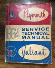 1964 Plymouth Valiant Service Technical Manual Car Repair Shop Mechanic Book 1964 Plymouth Valiant Service Technical Manual Car Repair Shop Mechanic Book