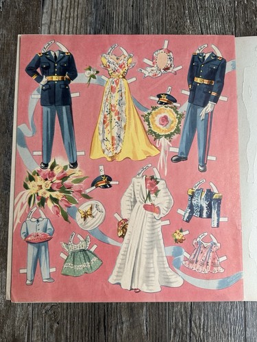Vintage Original Paper Doll Lot Military Wedding & Double Wedding by Merrill - Picture 8 of 17