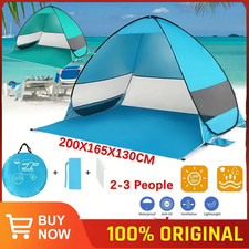 Pop Up Beach Tent Easy Set Up Beach Sun Shade Shelter for 2-3 People UPF 50+ US