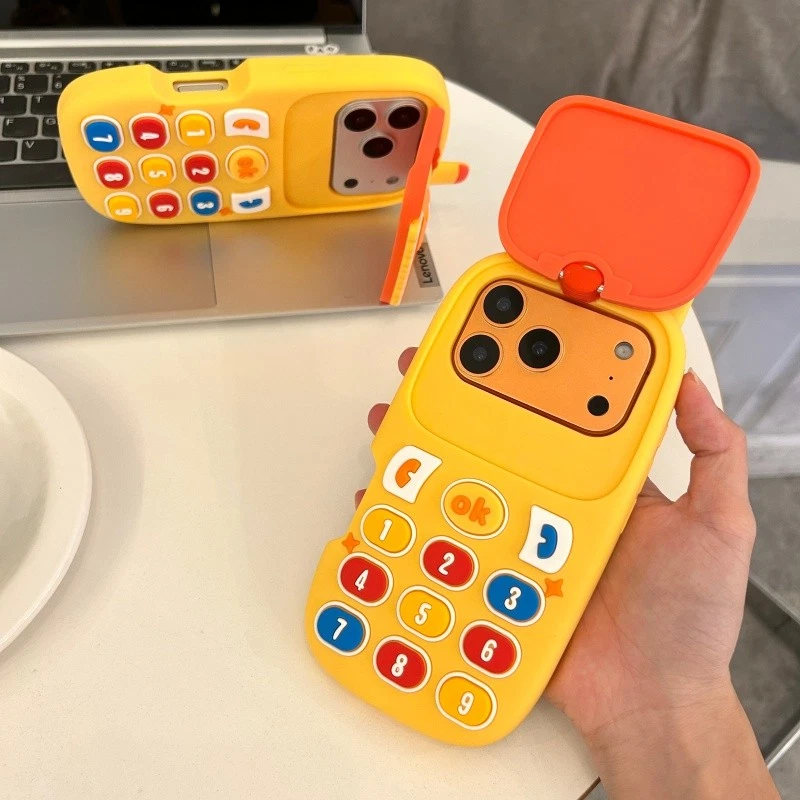 Чехол для iPhone 17 16 15 Pro 14 13 3D ретро мультфильм силиконовый чехол для мобильного телефона - Изображение 3 из 4