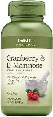 GNC Herbal Plus Cranberry D-Mannose, 60 capsules - Exp 06/2028
