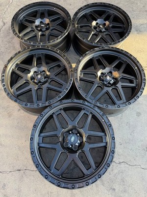 5 22  Offroad Seamak Mantra Land Rover Defender Style (5) Satin Black Wheels New