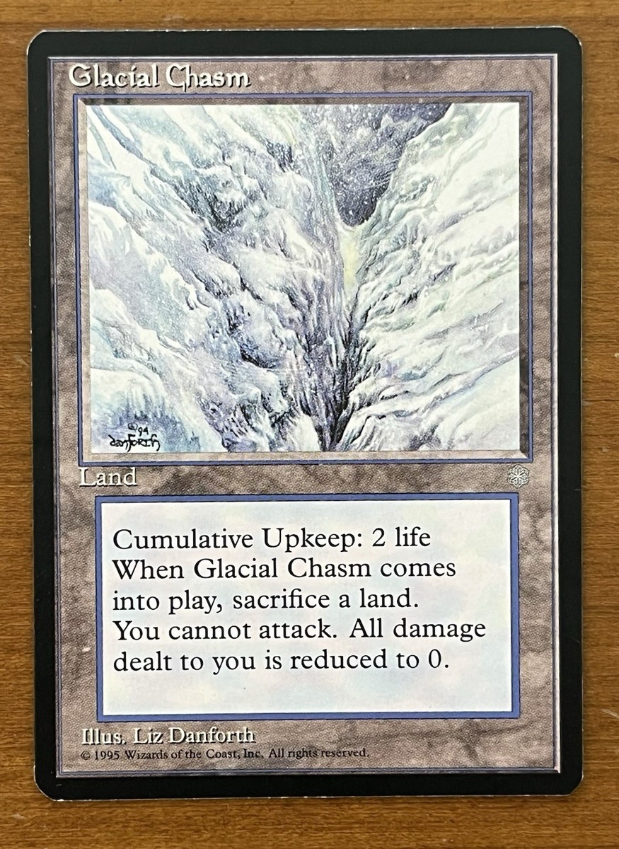 MTG Glacial Chasm Land Card Ice Age Magic the Gathering LP