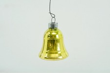 Vintage Christmas Ornament Gold Glass Bell Shape 1950s Made in USA #76-13