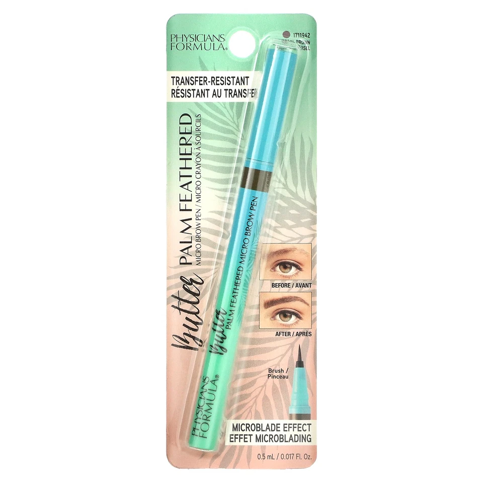 Butter Palm Feathered Micro Brow Pen, 1711942 Universal Brown, 0.017 fl oz (0.5 - Image 2 of 4