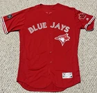 Game Issued Worn Toronto Blue Jays Jersey Rare Patch & MLB Holo WS MVP Pearce