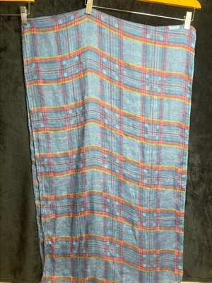 Pre-Owned Sheer Plaid Infinity Scarf 36x22 Circle Loop 100% Polyester RN98185