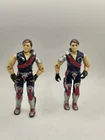 Vintage GI Joe 1985 Crimson Twin Xamot and Tomax Figures Cobra Left & Right Logo