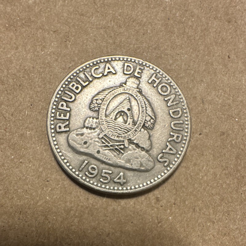 1954 Republica de Honduras 10 Centavos Silver Coin 0.9 Fine KM#77