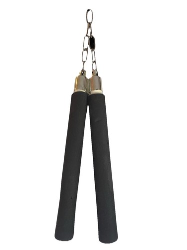 Nunchucks - Safe Solid Rubber Training Nunchucks/Nunchakus with Steel Black