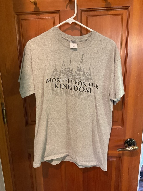 Religious “More Fit For The Kingdom” Gray Castle Shirt Gildan Medium