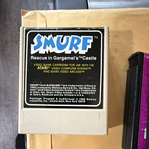 Coleco Smurf: Rescue in Gargamel's Castle Atari 2600 Game 1982 Smurfs Series