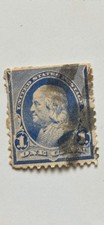 timbre/Stamp Benjamin Franklin -1 Cent bleu 1890/1893