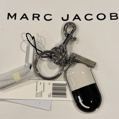 Marc Jacobs Bag Charm Keychain 3D Pill  Black White