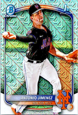 Antonio Jimenez 2025 1st Bowman Chrome Draft Mega Box Refractor Free Ship Mets